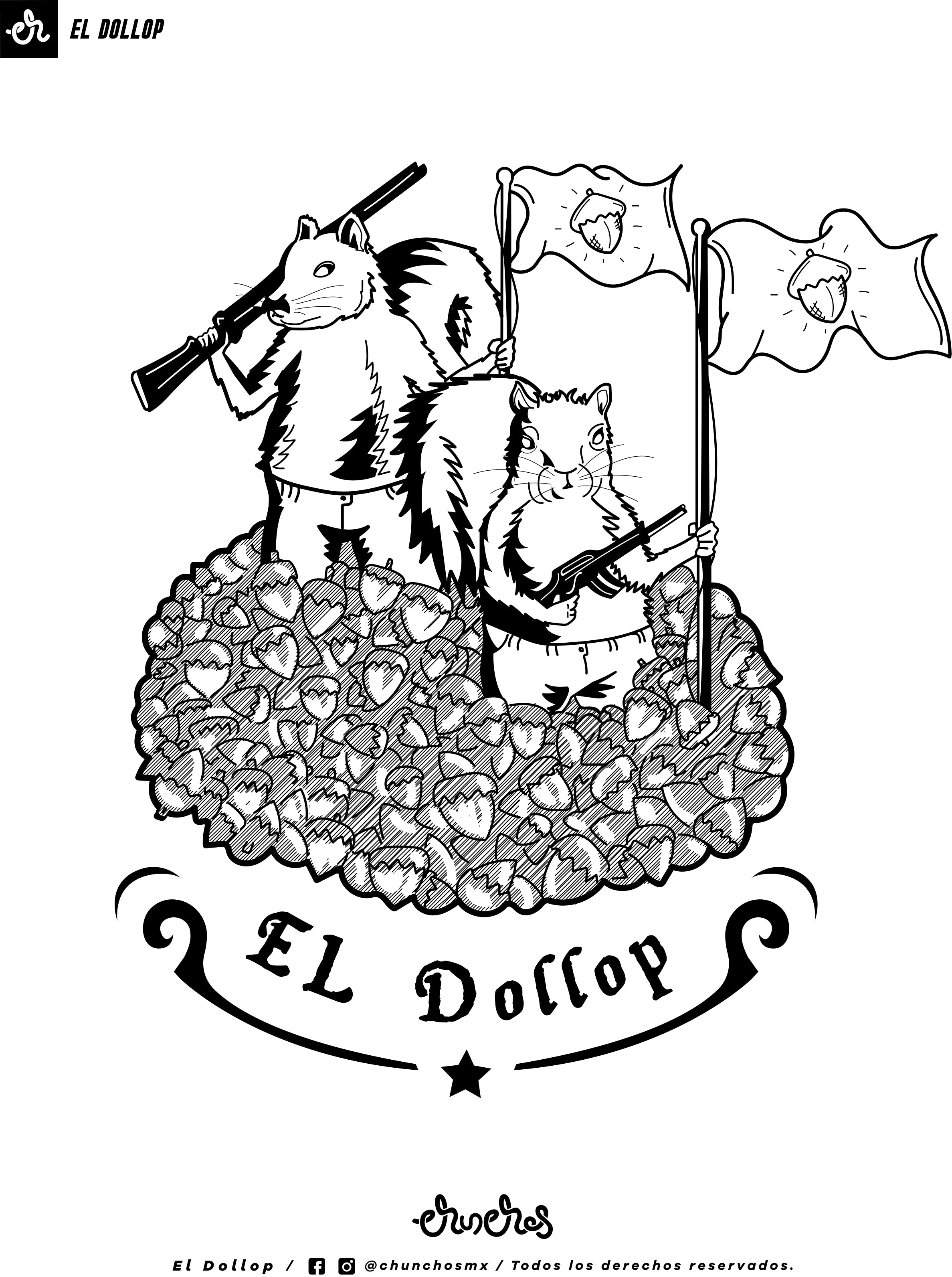 Color It Inspirado en El Dollop - Squirrels