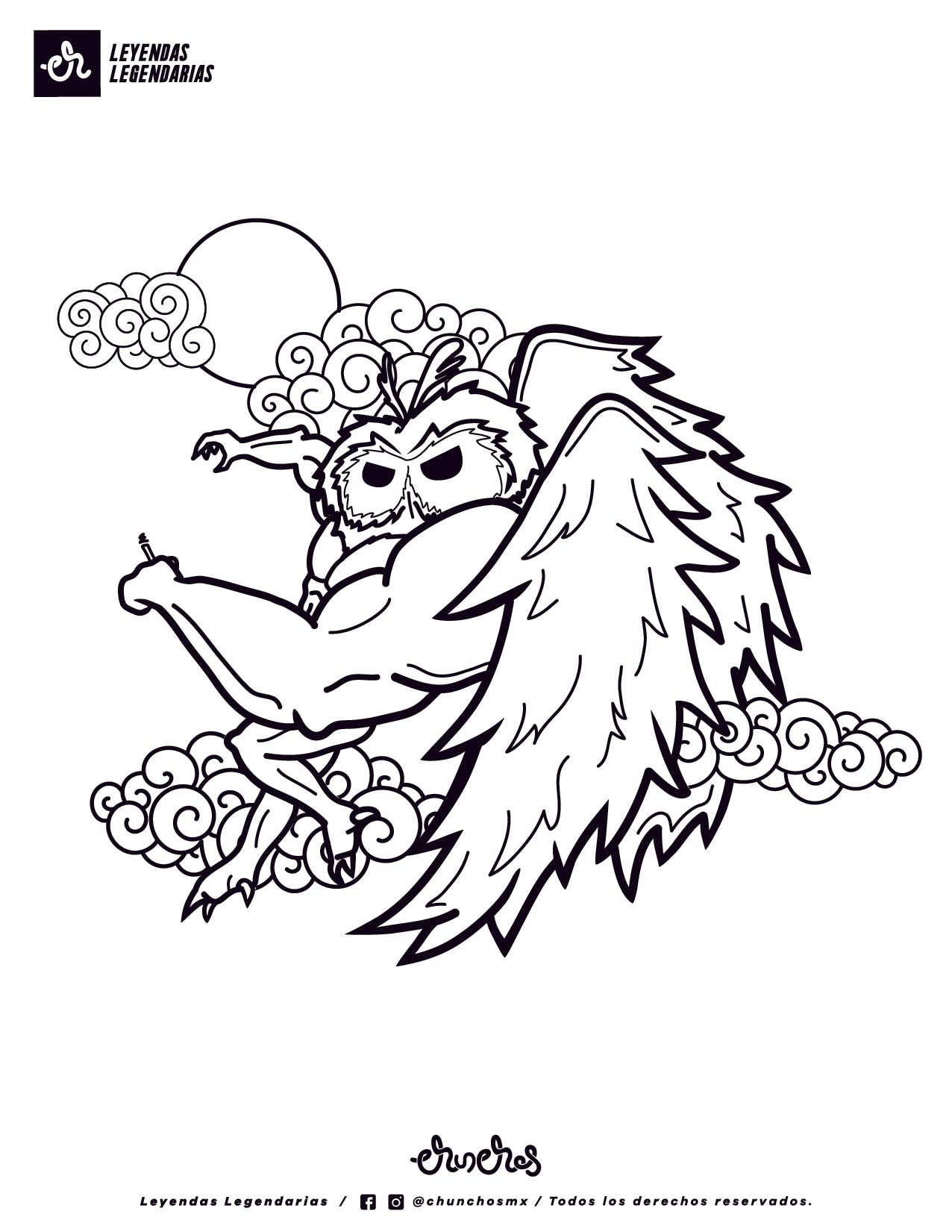 Color It Inspirado en Leyendas Legendarias - Mothman