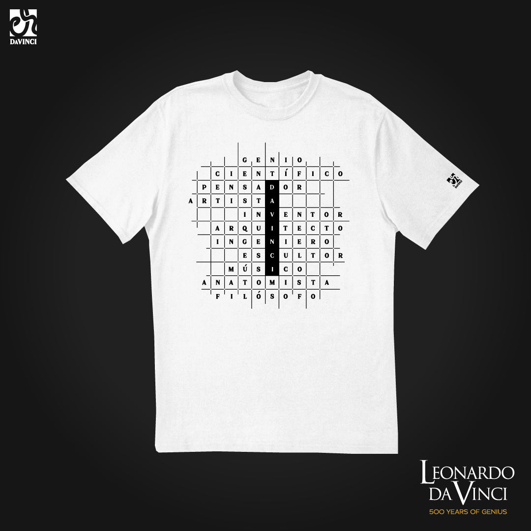 Playera Inspirada en Leonardo Da Vinci - Acróstico