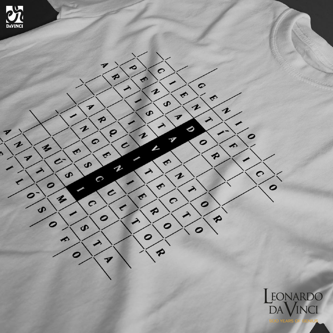 Playera Inspirada en Leonardo Da Vinci - Acróstico