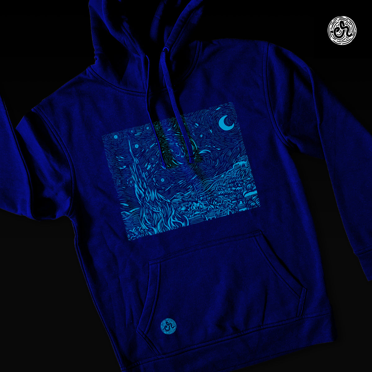 Sudadera con capucha Inspirada en Van Gogh Alive - Noche Estrellada