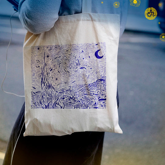 Tote Bag Inspirada en Van Gogh Alive - Noche Estrellada